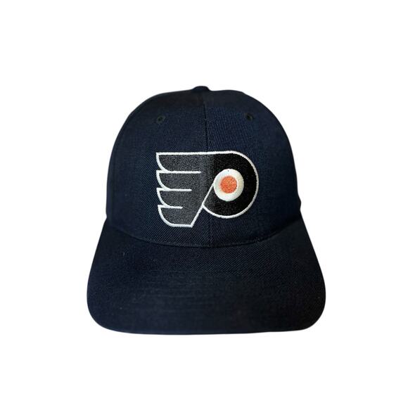 Vintage‎ 90s Philadelphia Flyers Snapback Hat Black Cap American Needle NHL - Picture 1 of 8